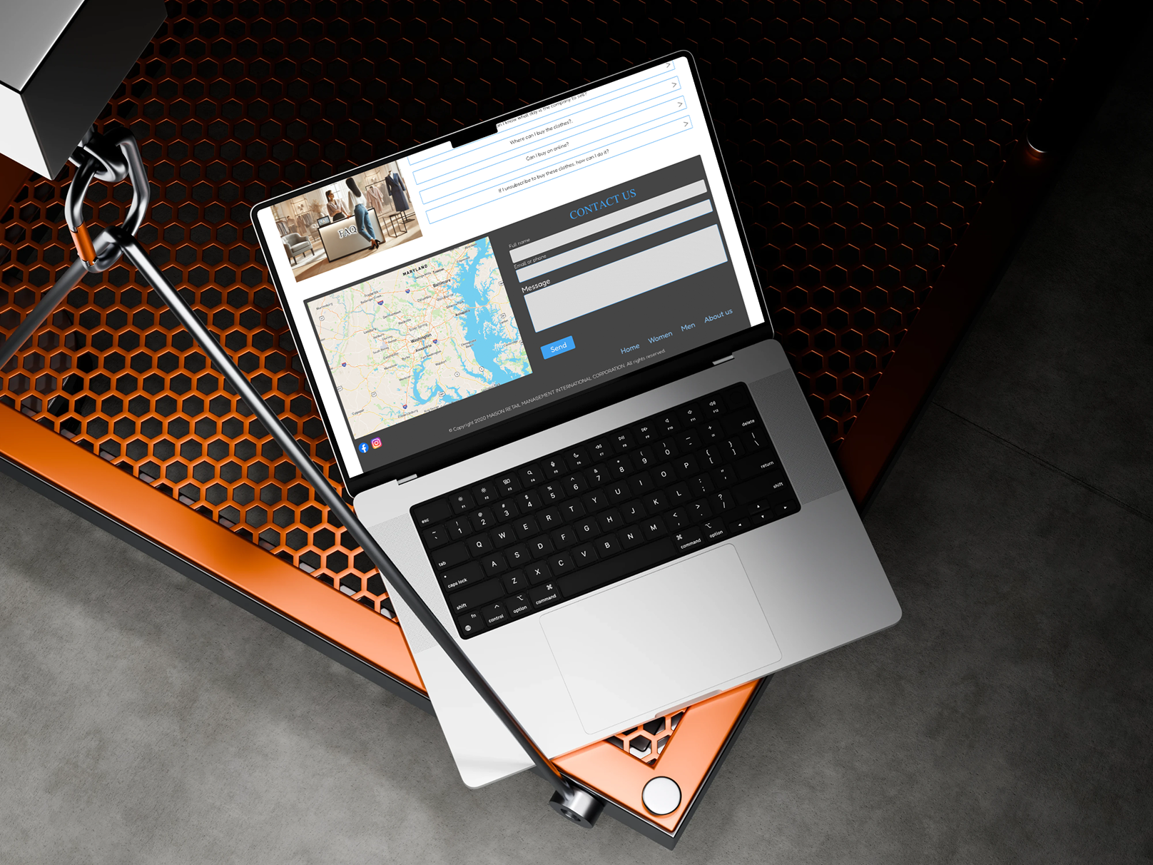 Landing page for fashion service