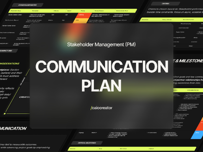 Garden - Stakeholder Communication Plan