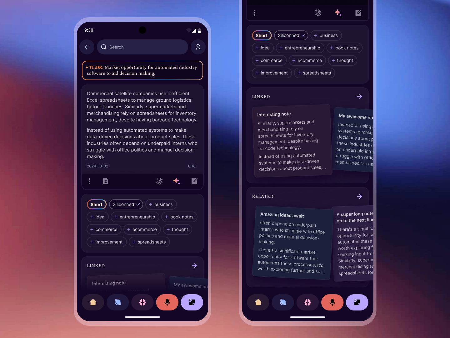 Notes App Concept UI