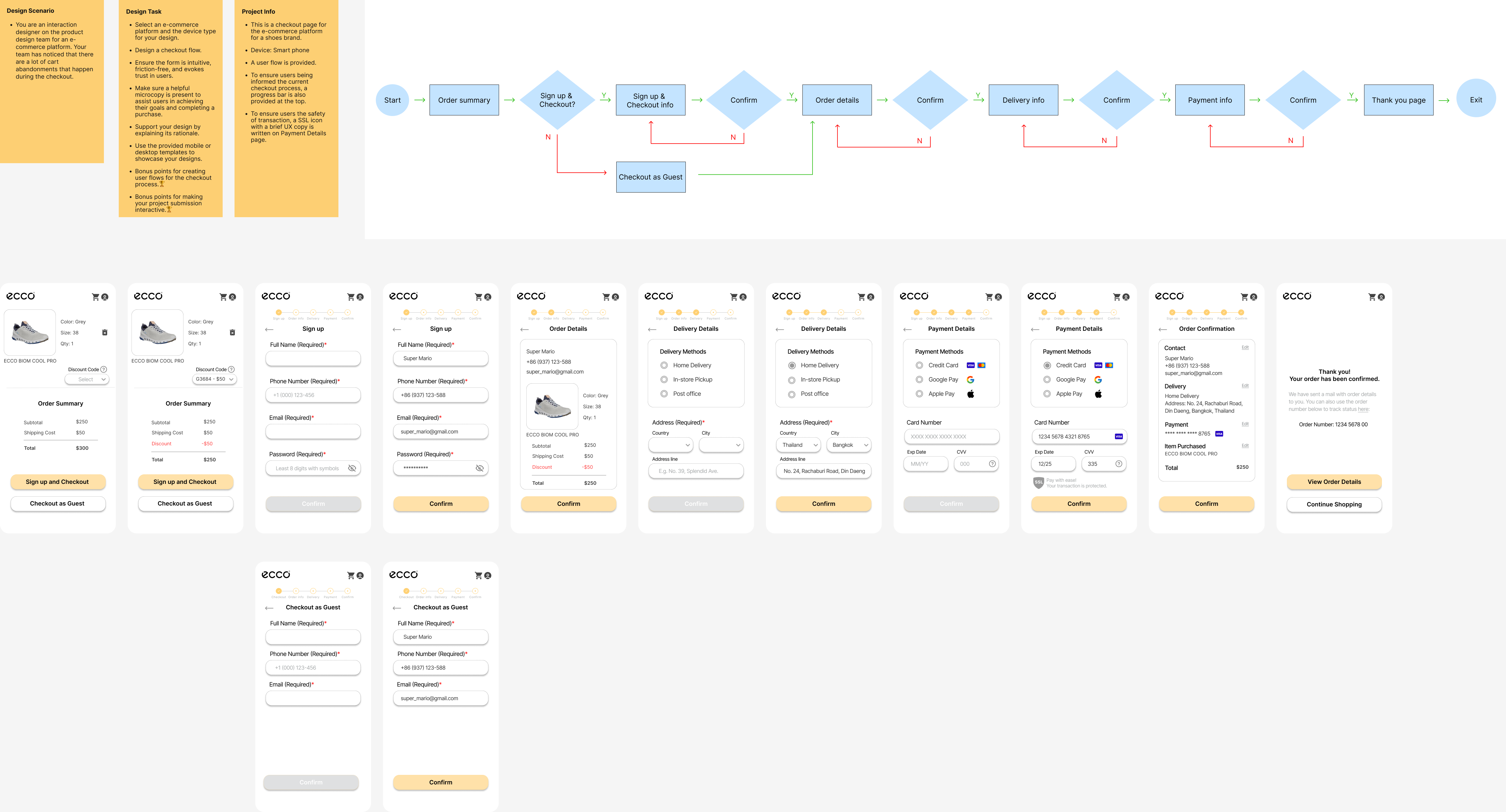 E-commerce Checkout Page for a Shoe Brand