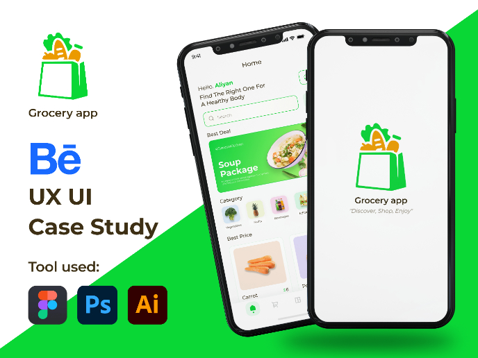 Grocery shopping app UX/UI case study