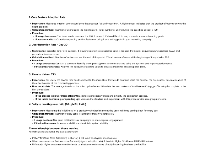 Define Product Metrics