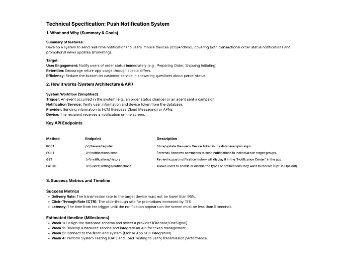 Technical Specification: Push Notification System
