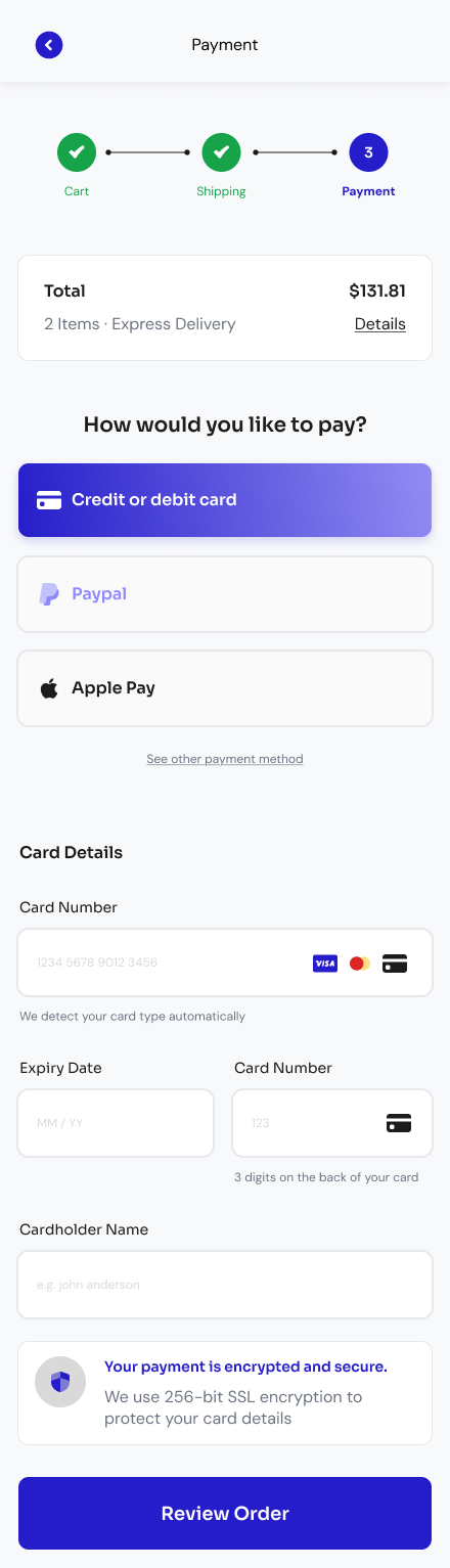 Mobile E-commerce Checkout Redesign — Reducing Cart Abandonment Through UX 3