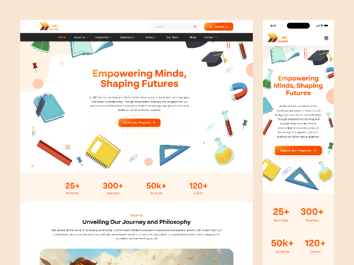 School Website UI design