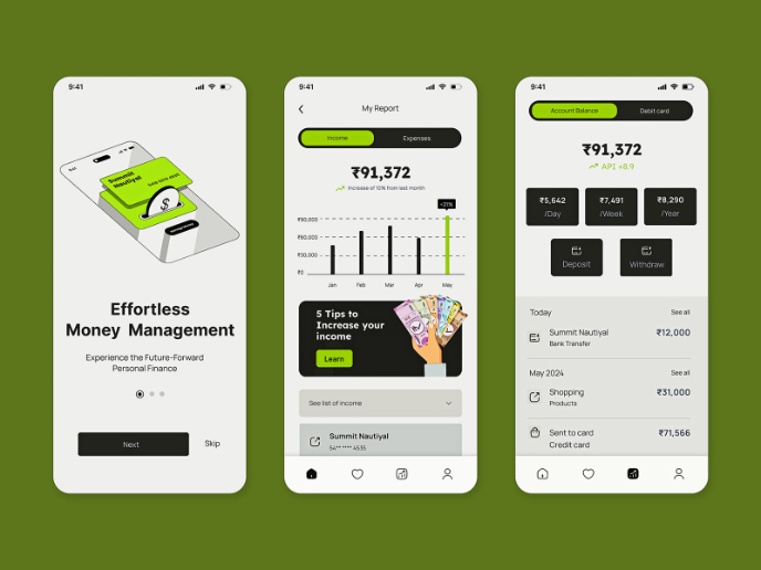 Mobile App UX Designs