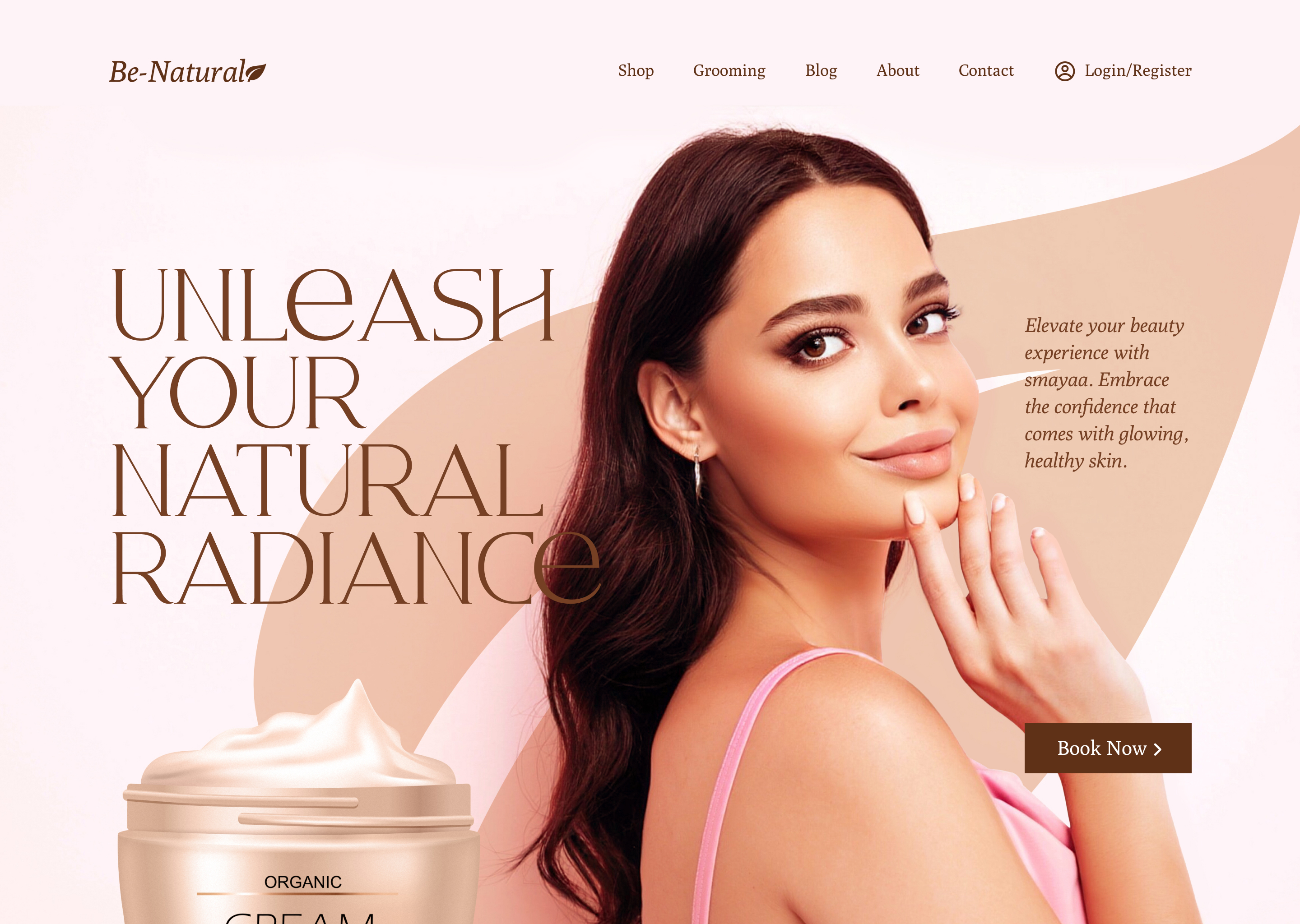 Be-Natural Cosmetic website concept 2