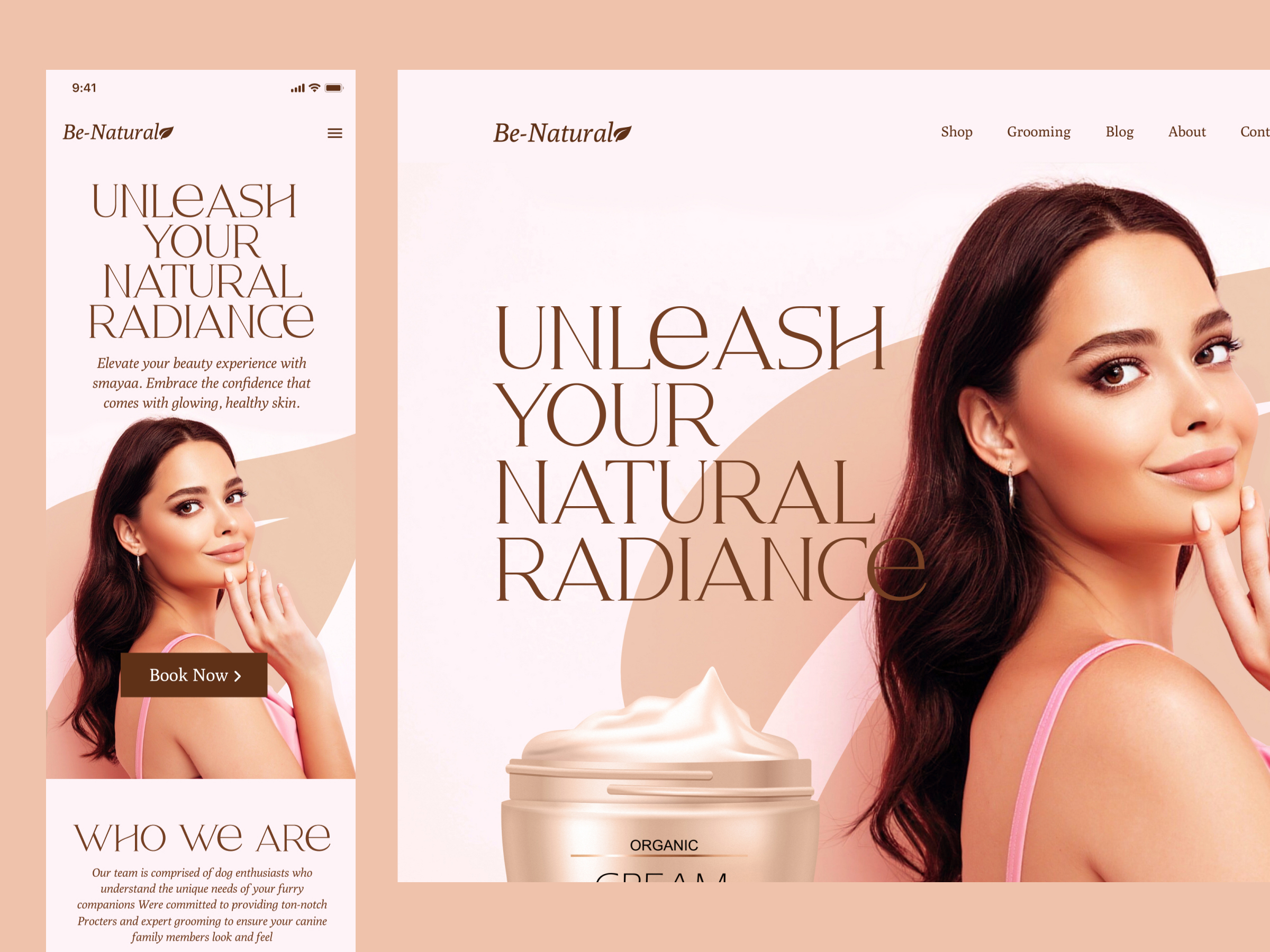 Be-Natural Cosmetic website concept 3