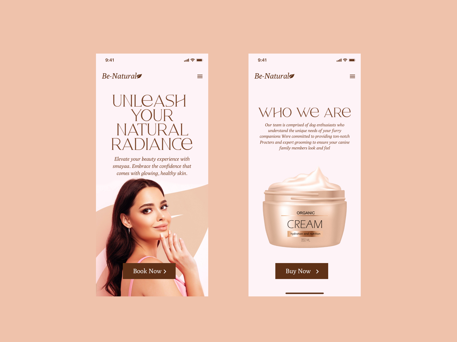 Be-Natural Cosmetic website concept 4
