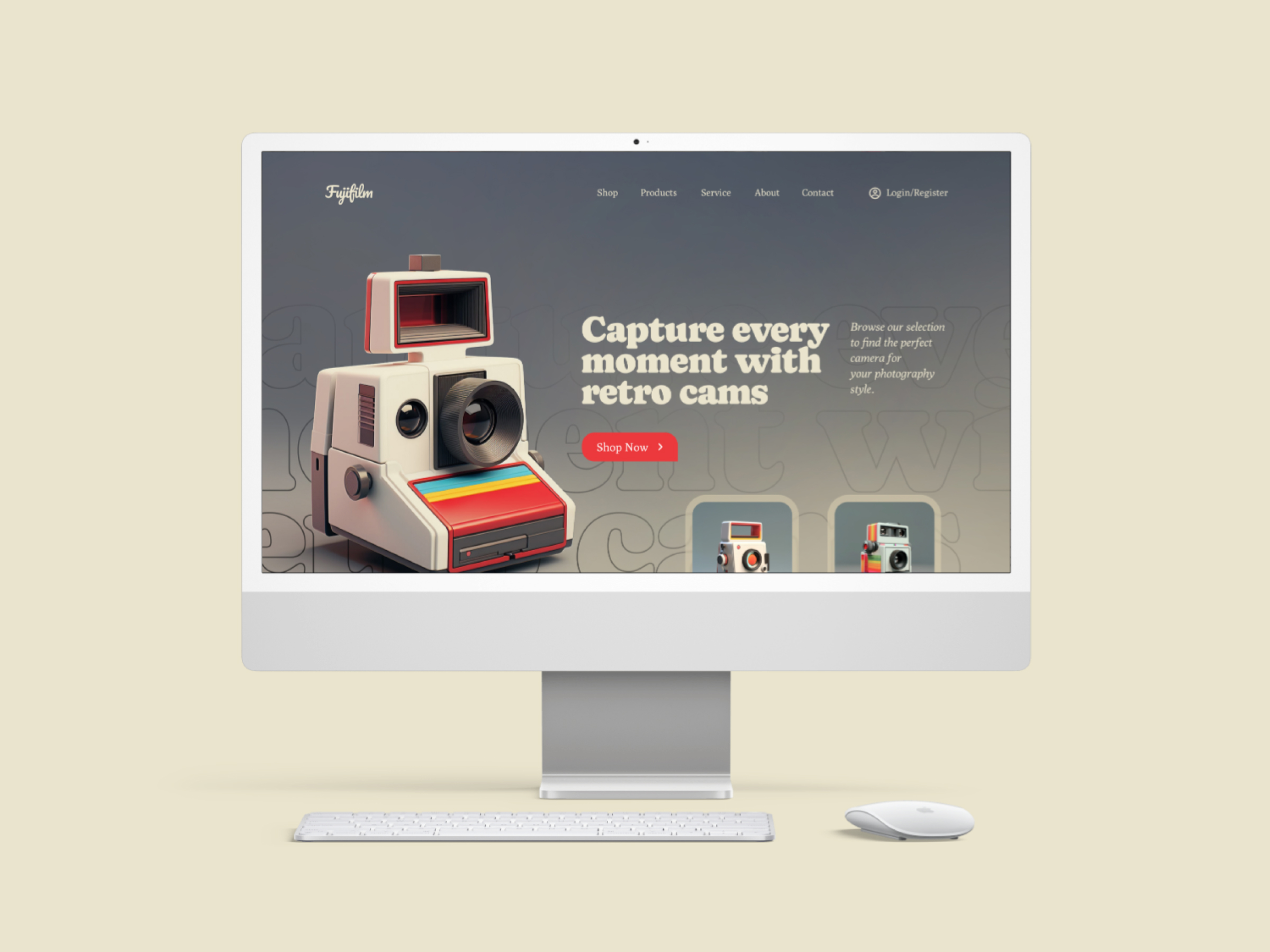 Fuji-film Polaroid Camera shop landing page 8