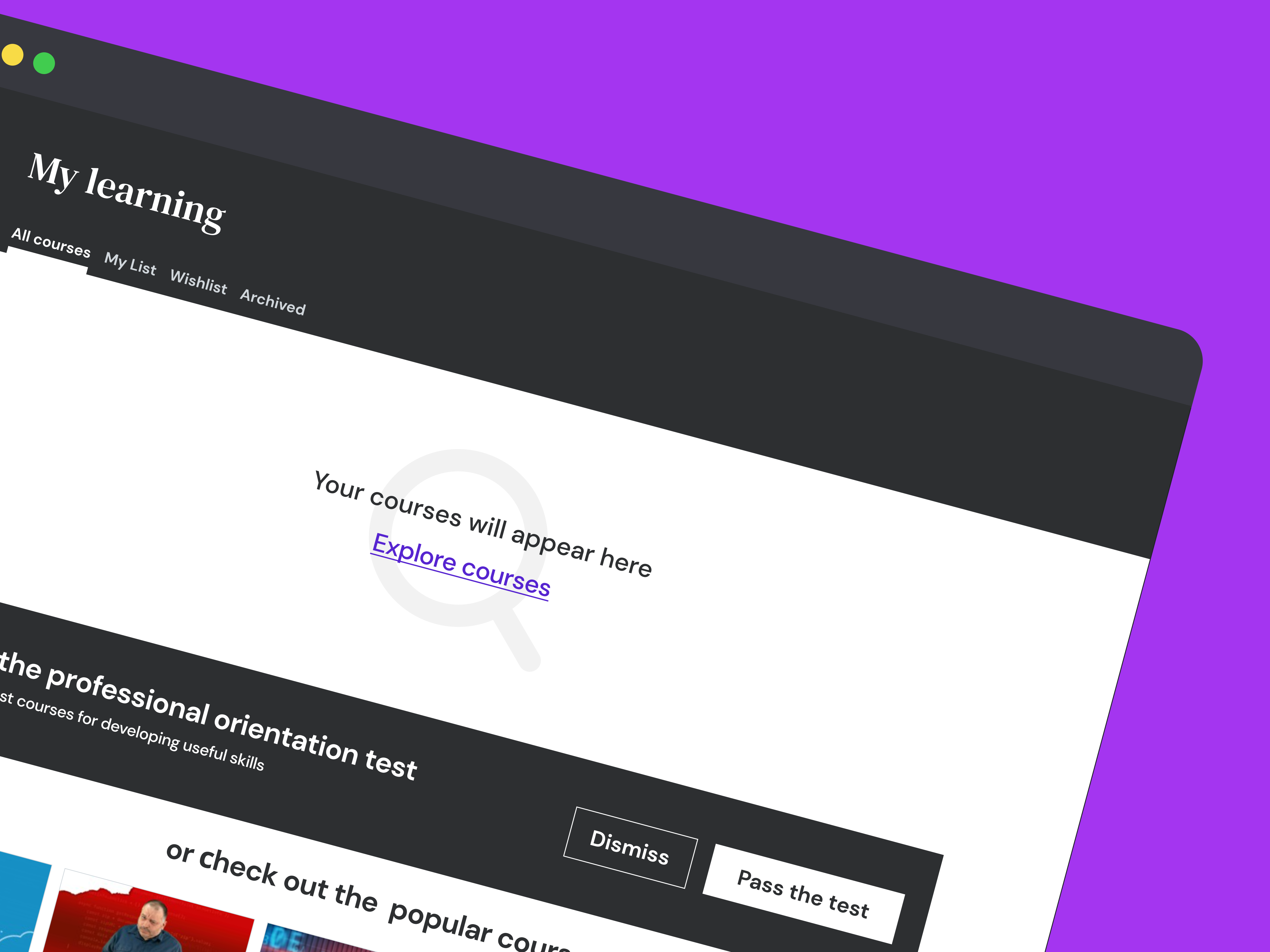 Empty State Design for Education App - Udemy