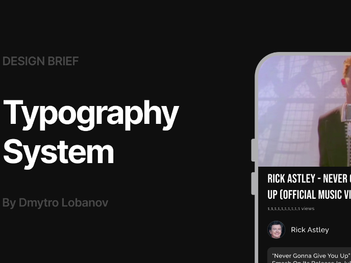 Typography System for Entertainment Platform