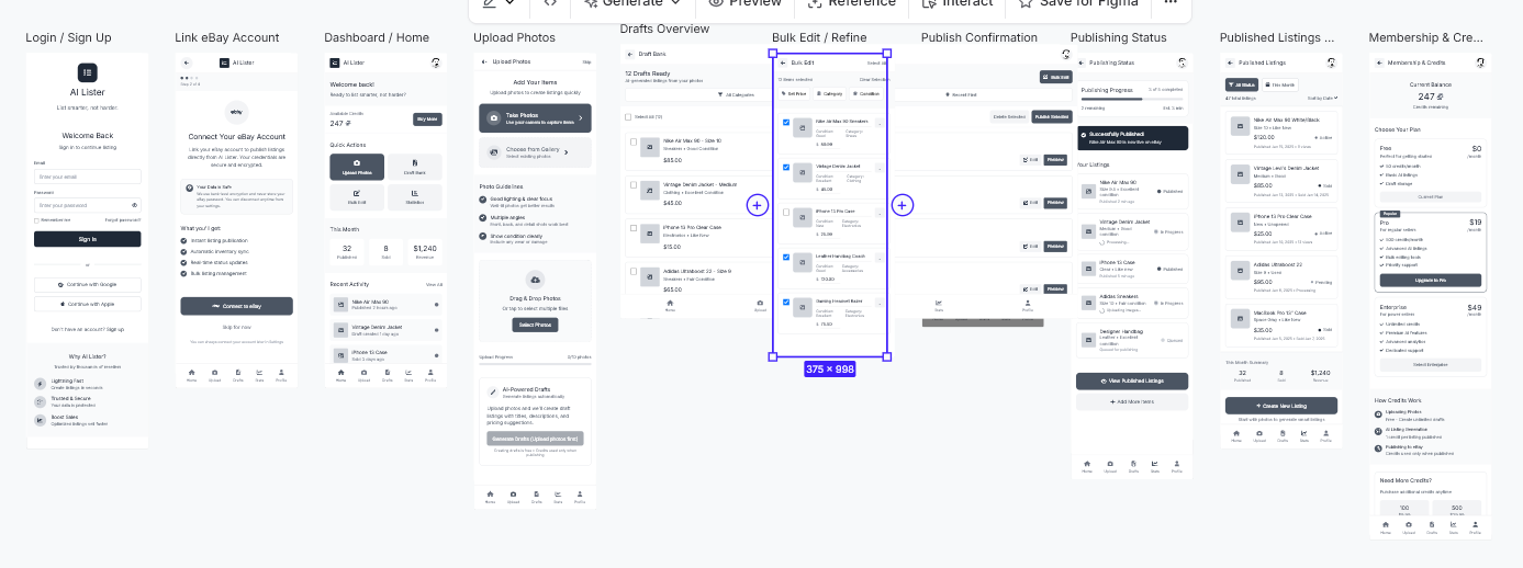 Case Study: Designing AI Lister in UX Pilot 3