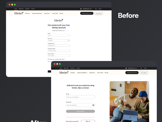 Accessible Sign-Up Form – Inspired by Klaviyo