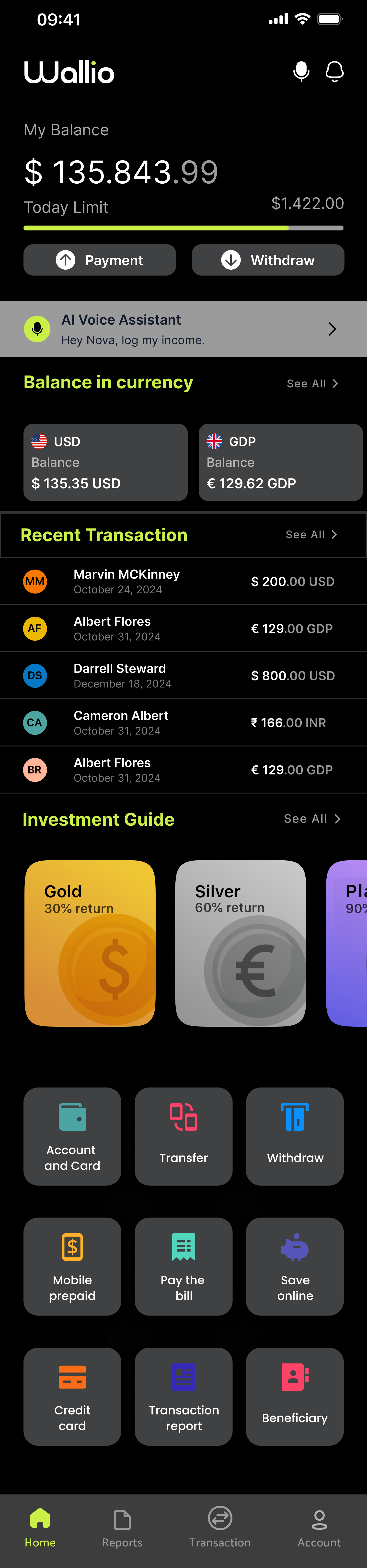 Financial mobile app
