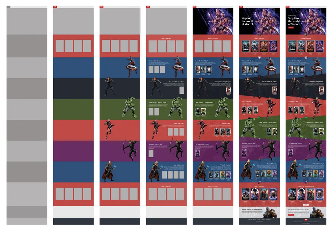 Homepage for Marvel Cinematic Universe 1