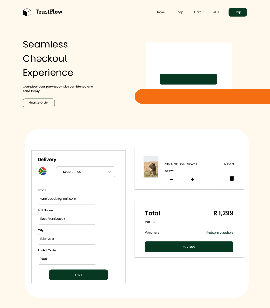 Checkout Page - desktop