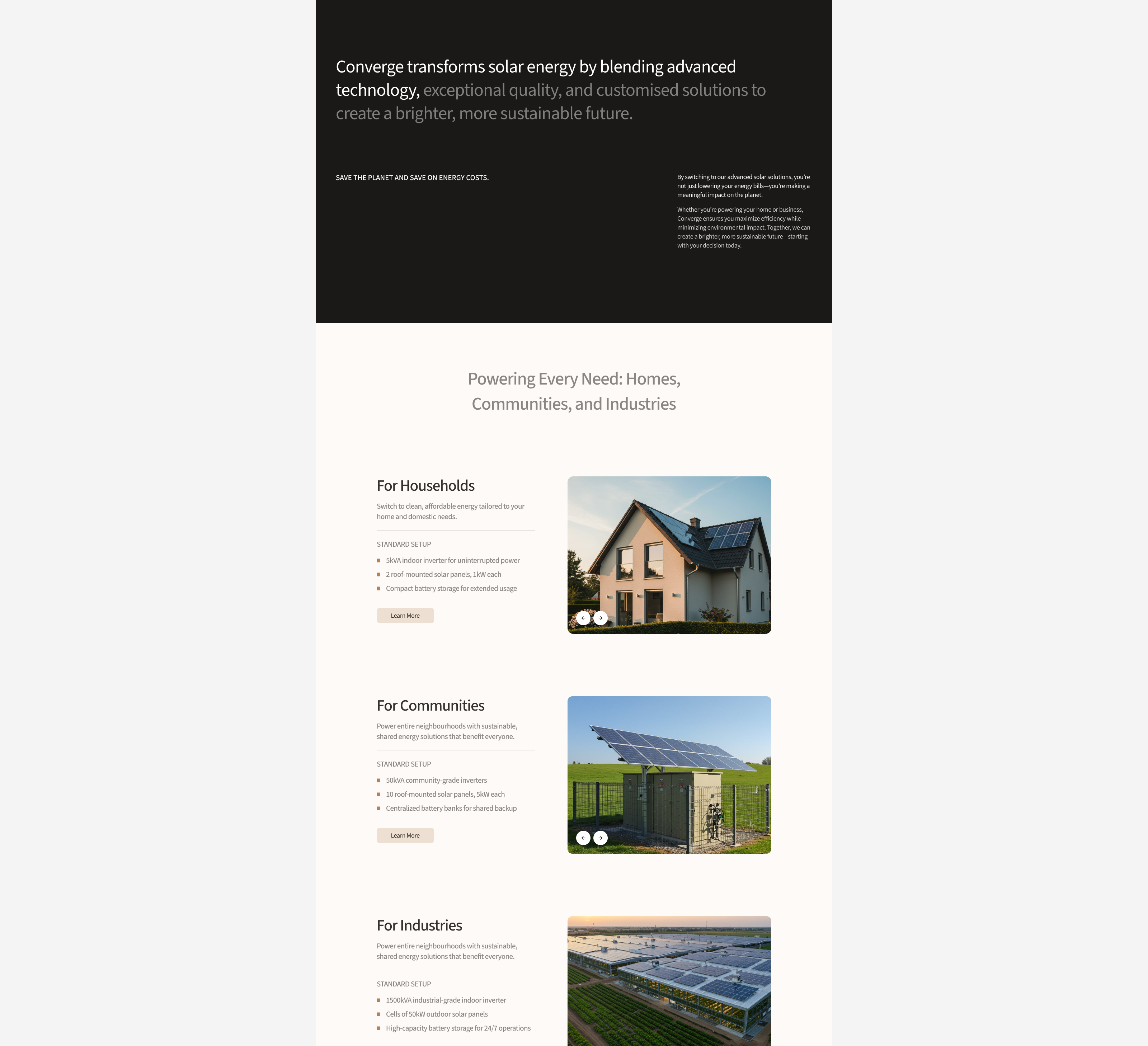 Converg - Website design for a clean energy company 3