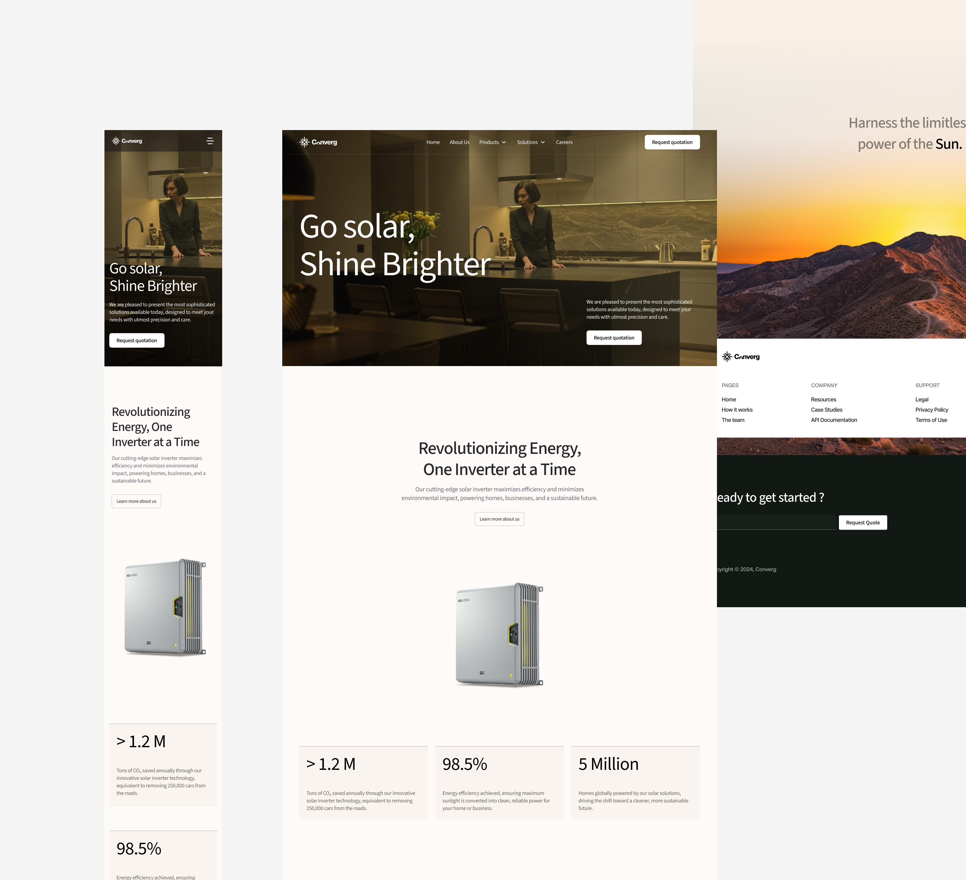 Converg - Website design for a clean energy company 1