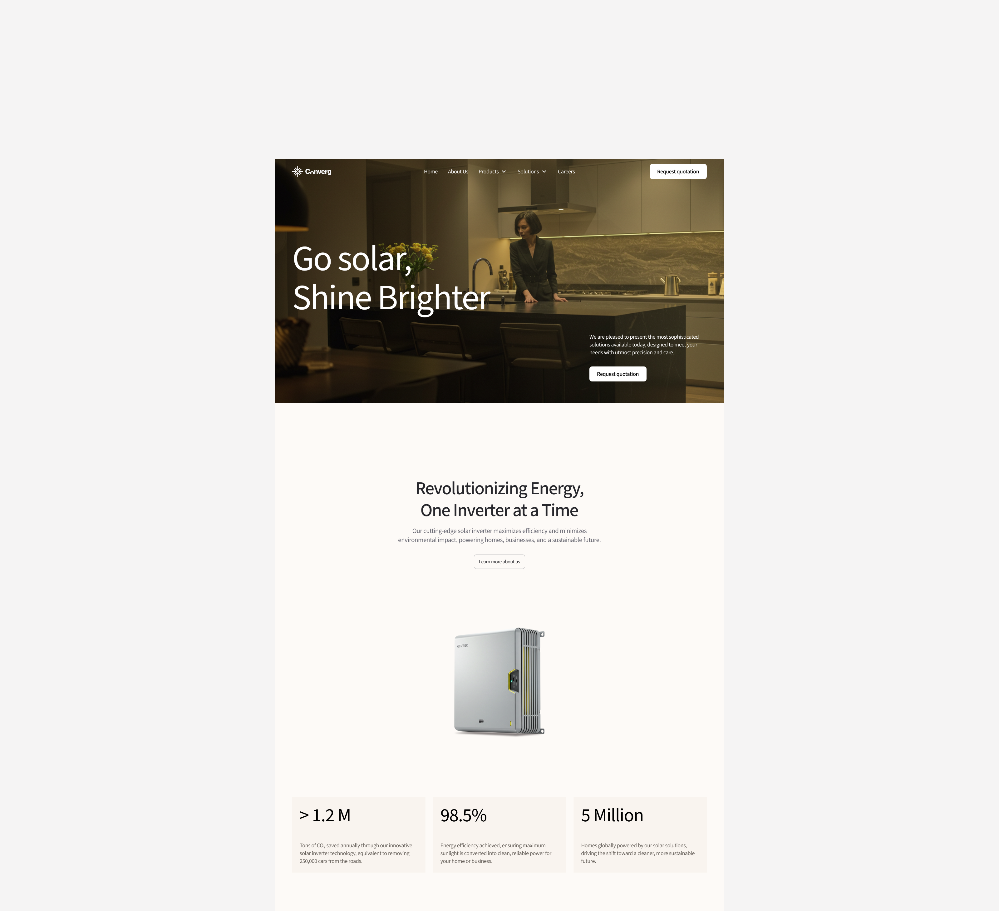 Converg - Website design for a clean energy company 2