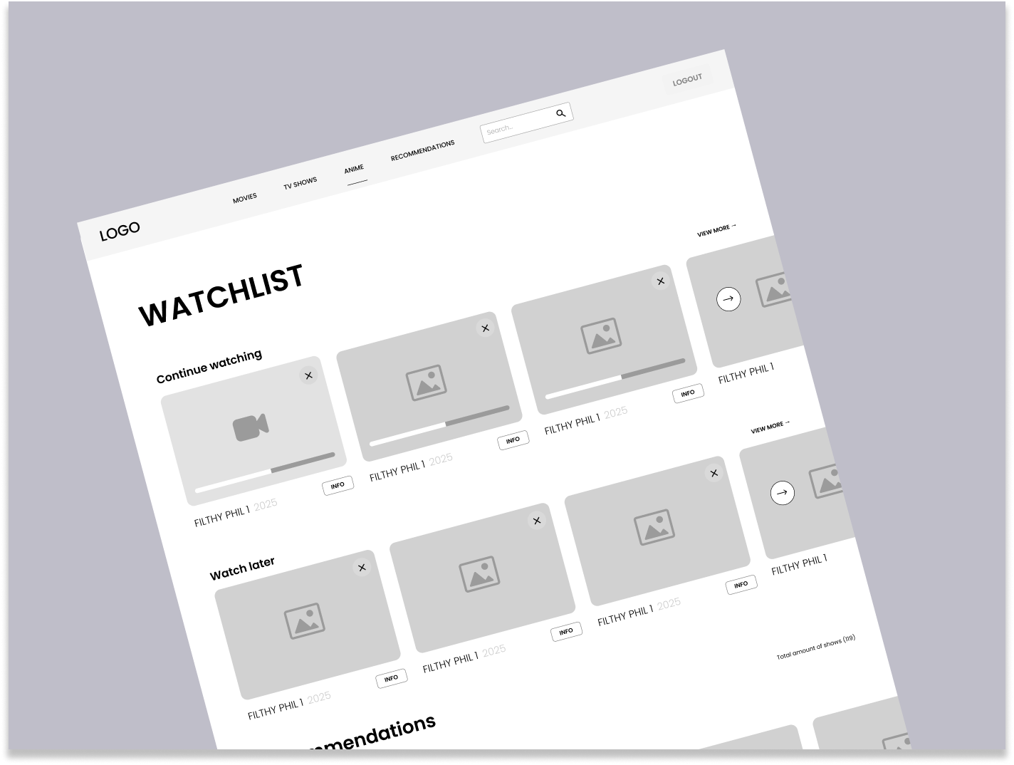 SEANSAI - video streaming platform wireframe 4