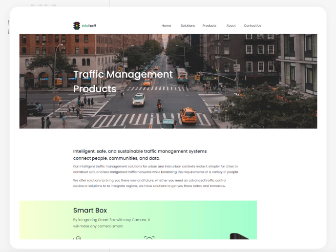 Traffic Management System Landing Page