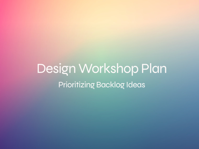 Design Workshop Plan