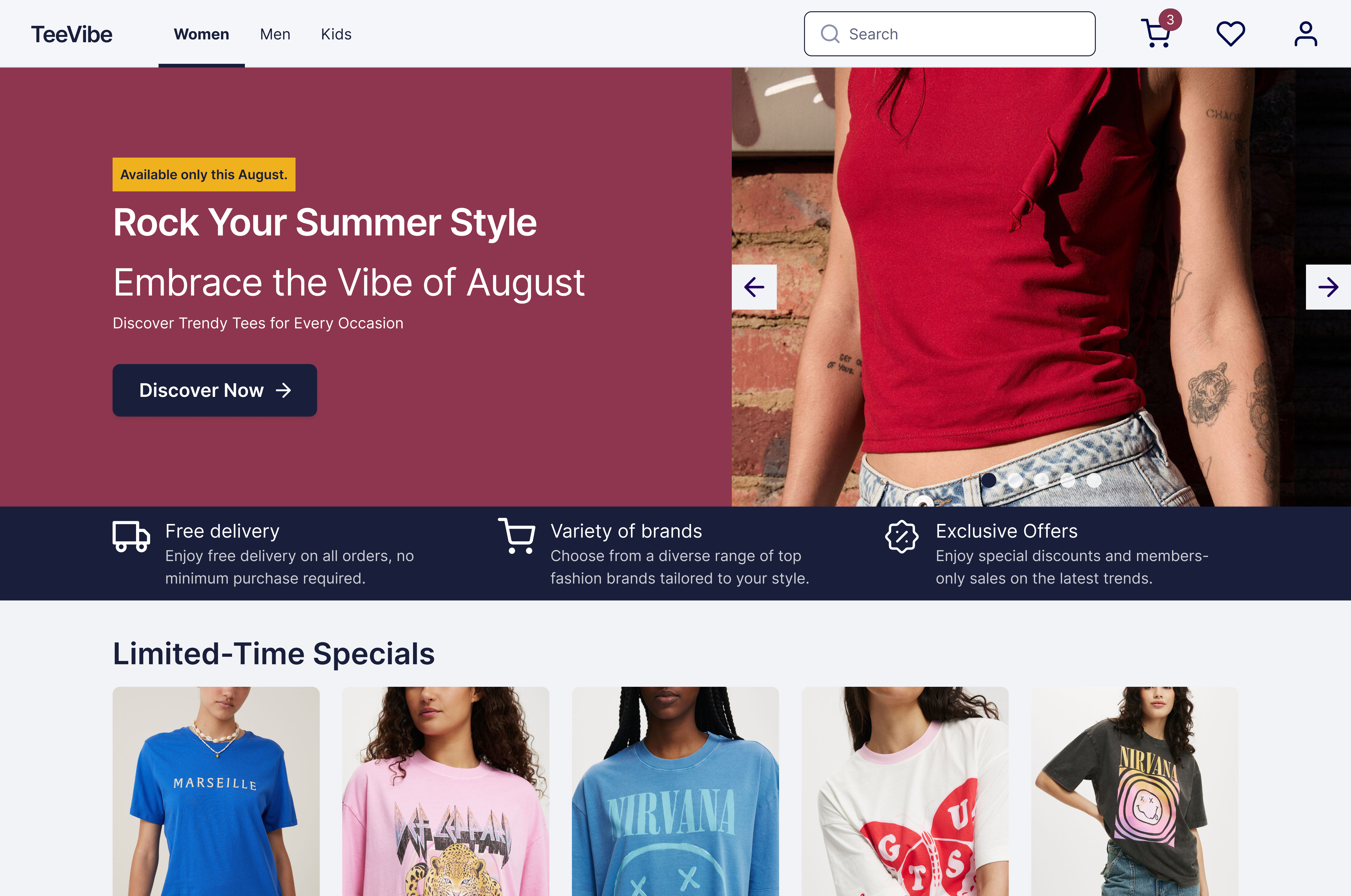 Landing Page for Fashion Service