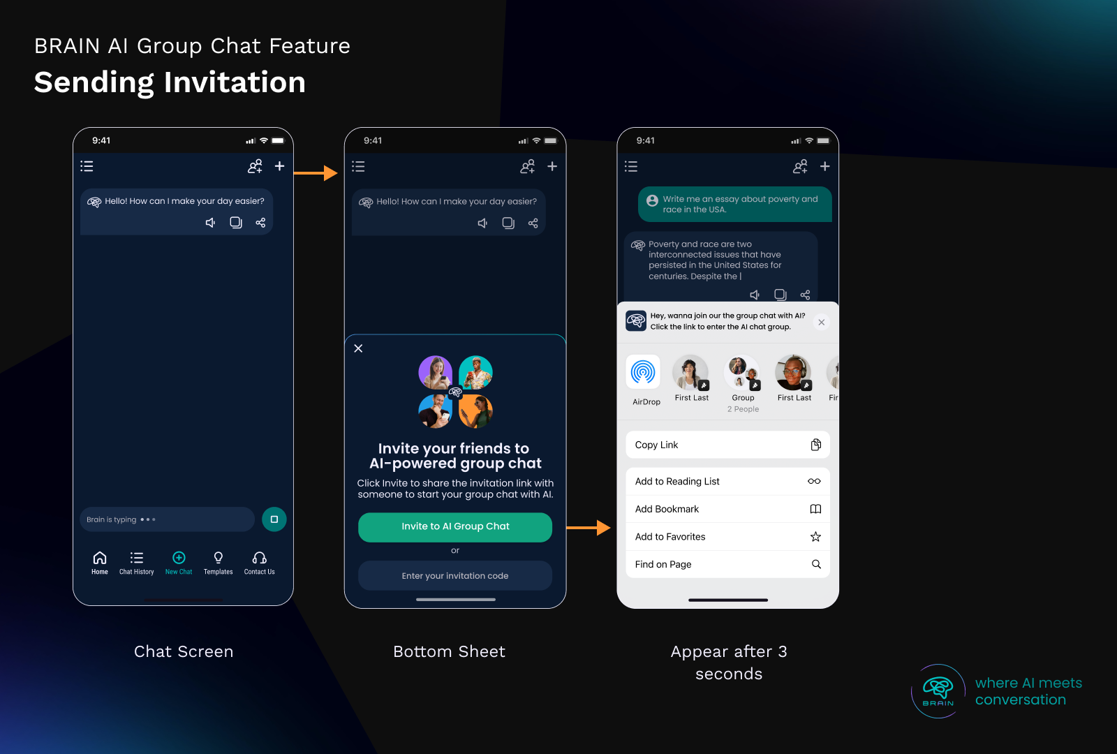 AI Group Chat Onboarding & Invitation Design 2