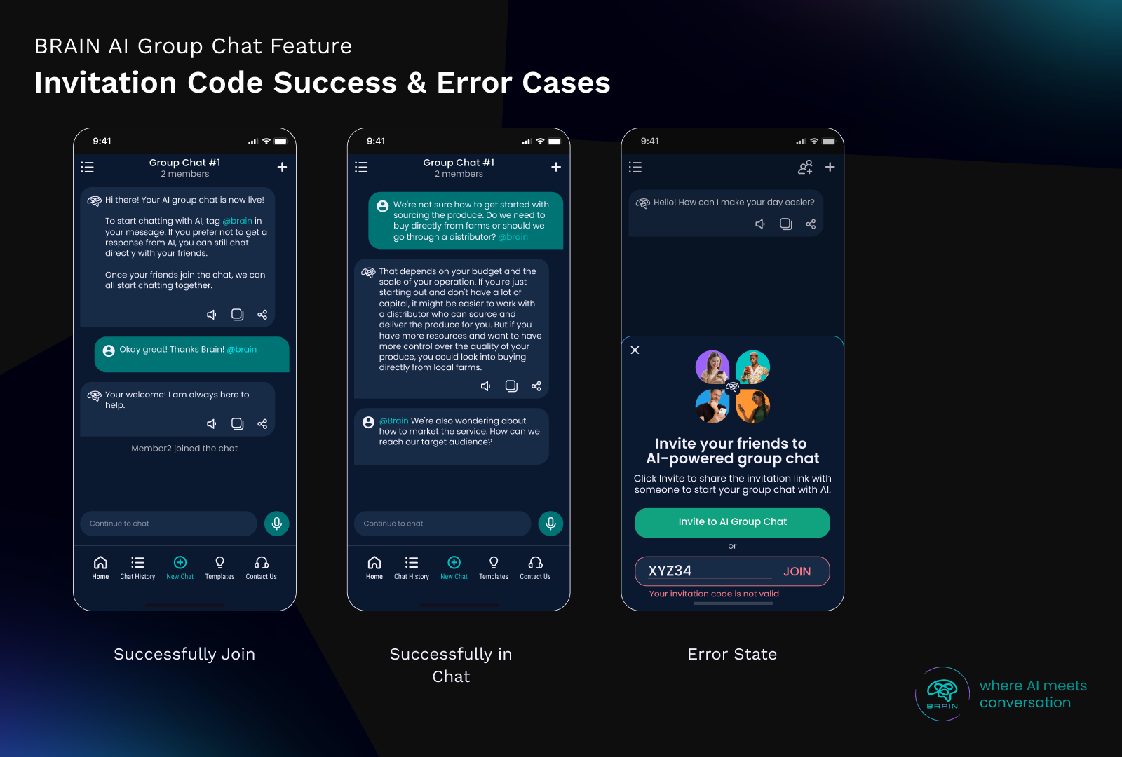 AI Group Chat Onboarding & Invitation Design 4