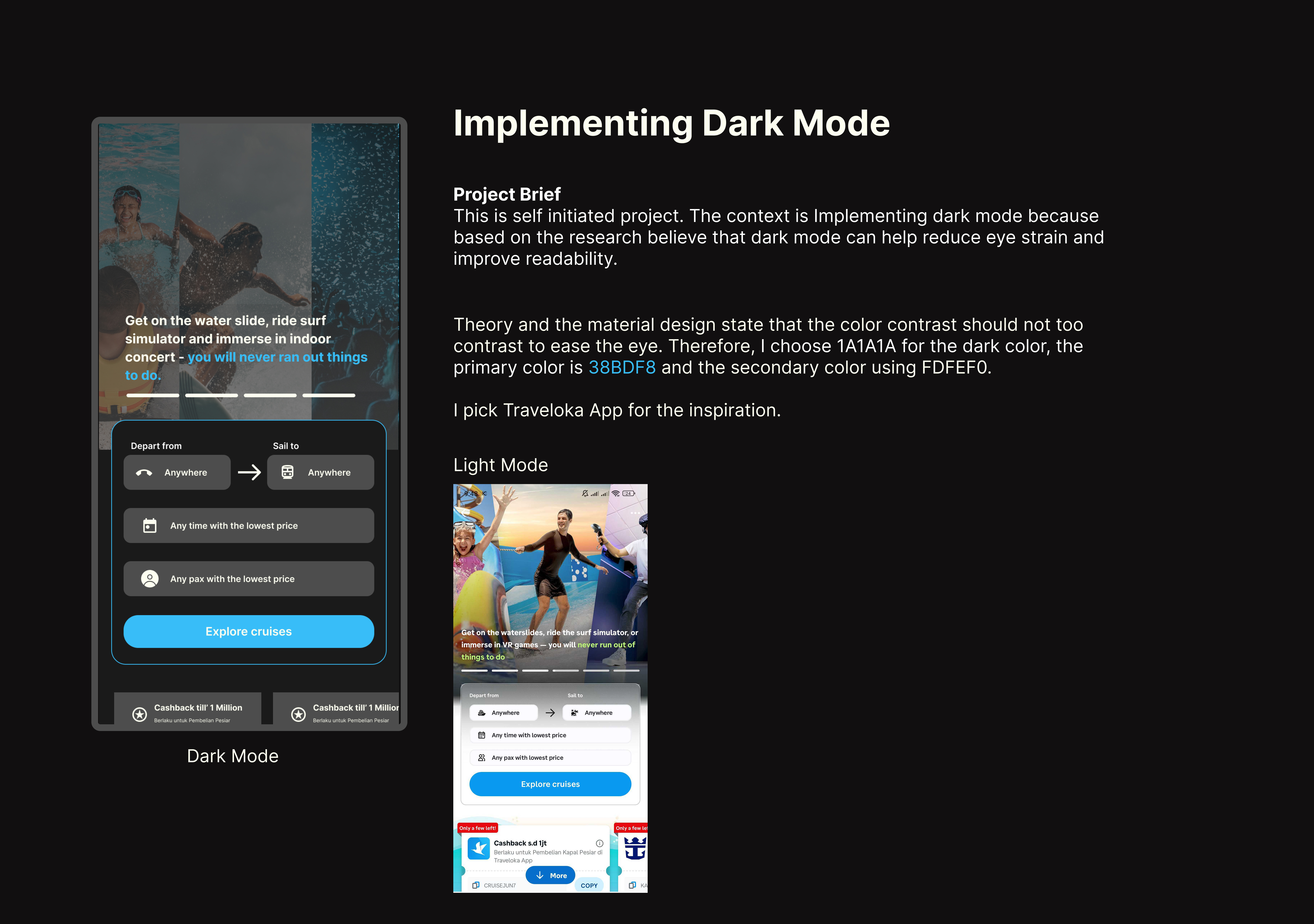 Traveloka Dark Mode - Cruiseship Page