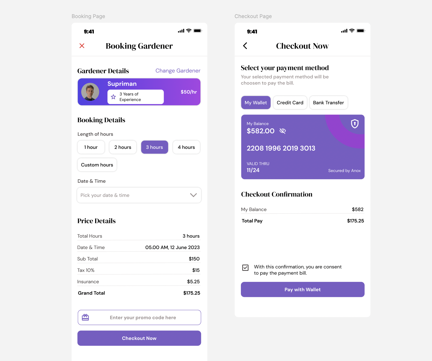 Booking & Checkout Flow