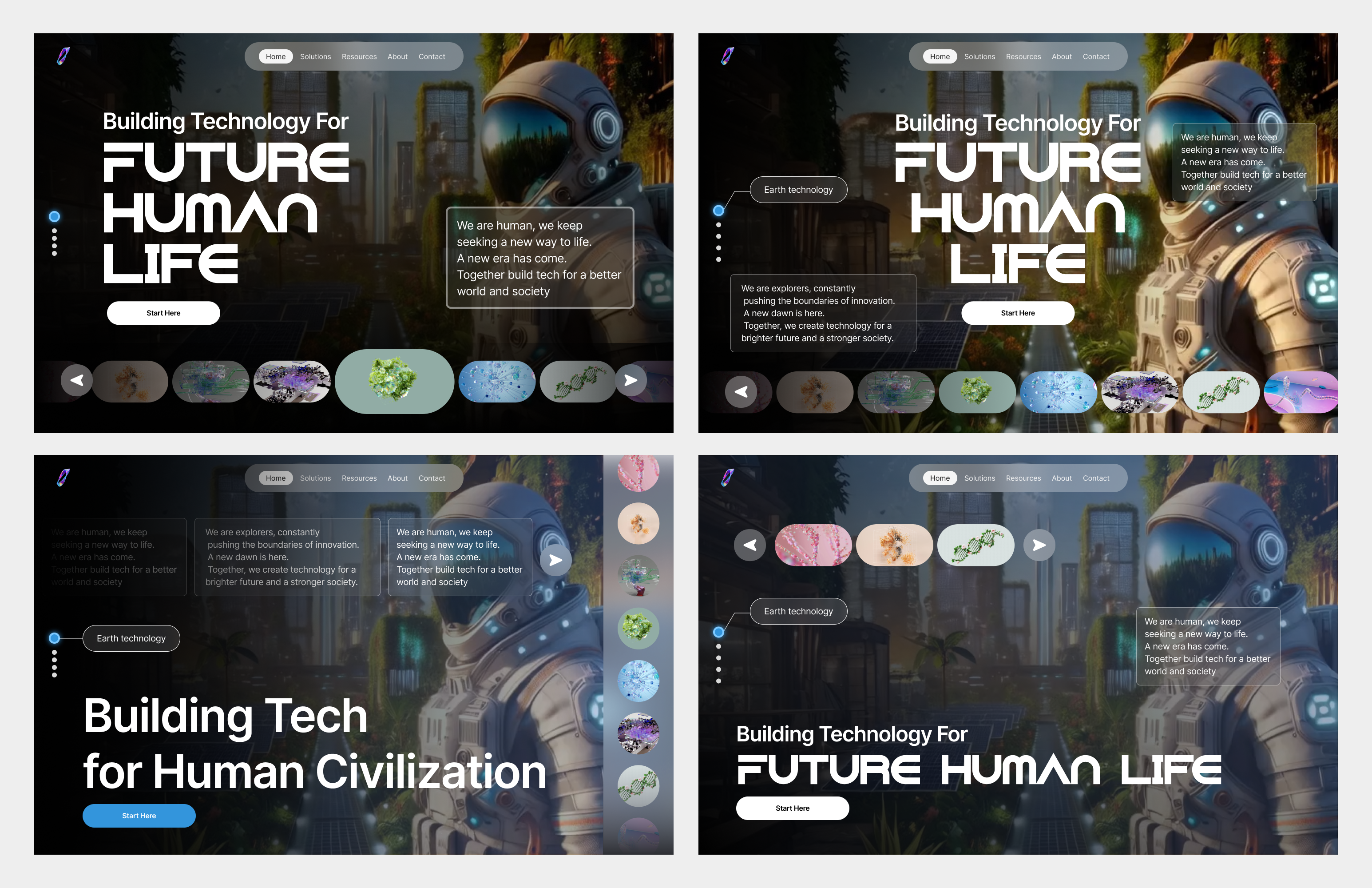 Hero Section Future Human Life