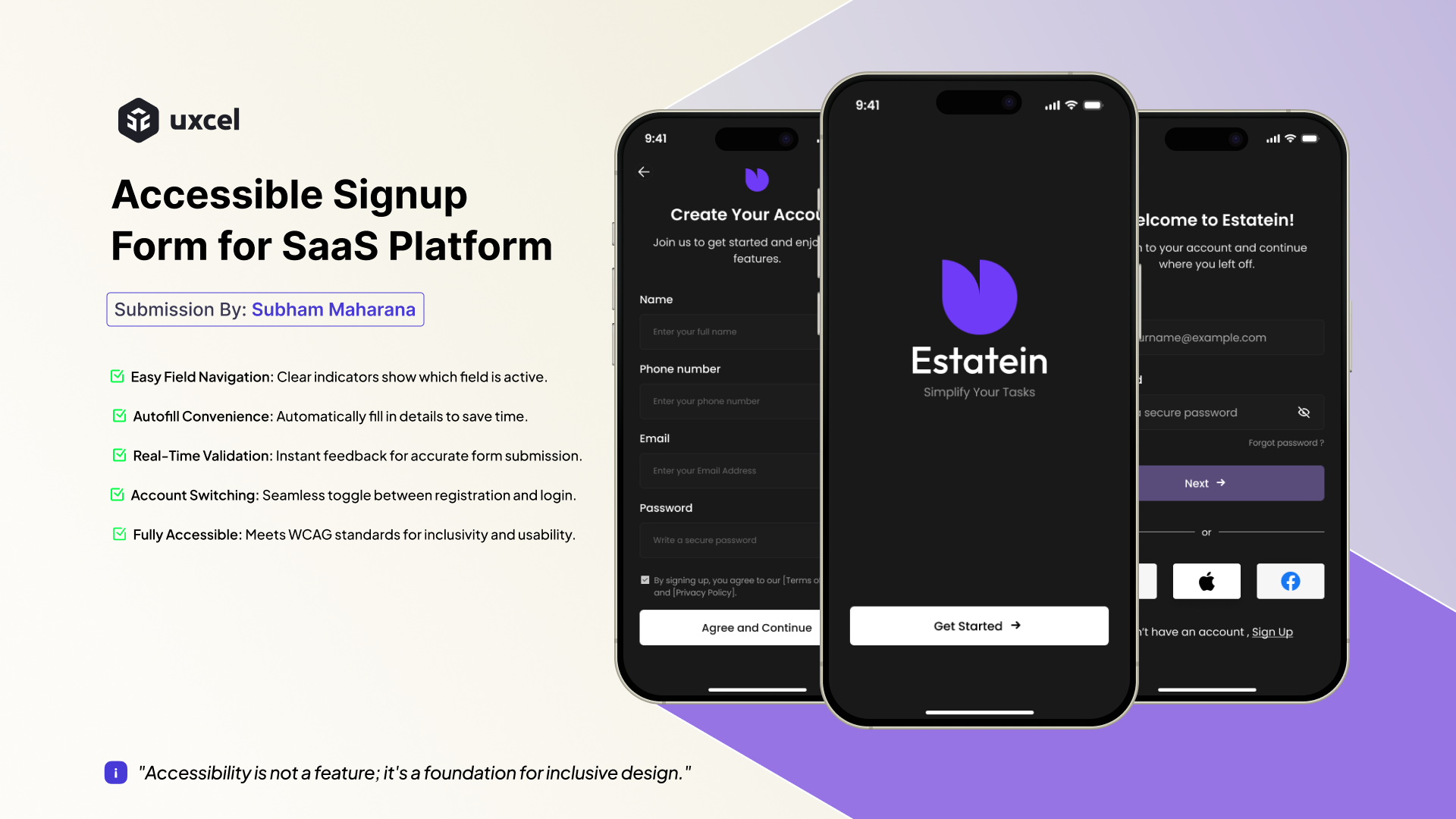 Accessible Signup Form for SaaS Platform