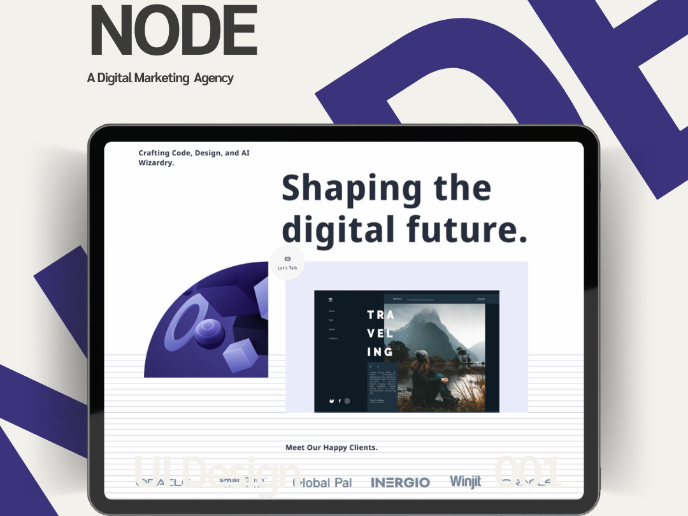 Experimental UI Design: Clean and Modern Landing Page for NODE