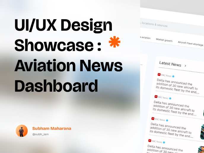 UI/UX Design Showcase: Aviation News Dashboard 🌍✈️