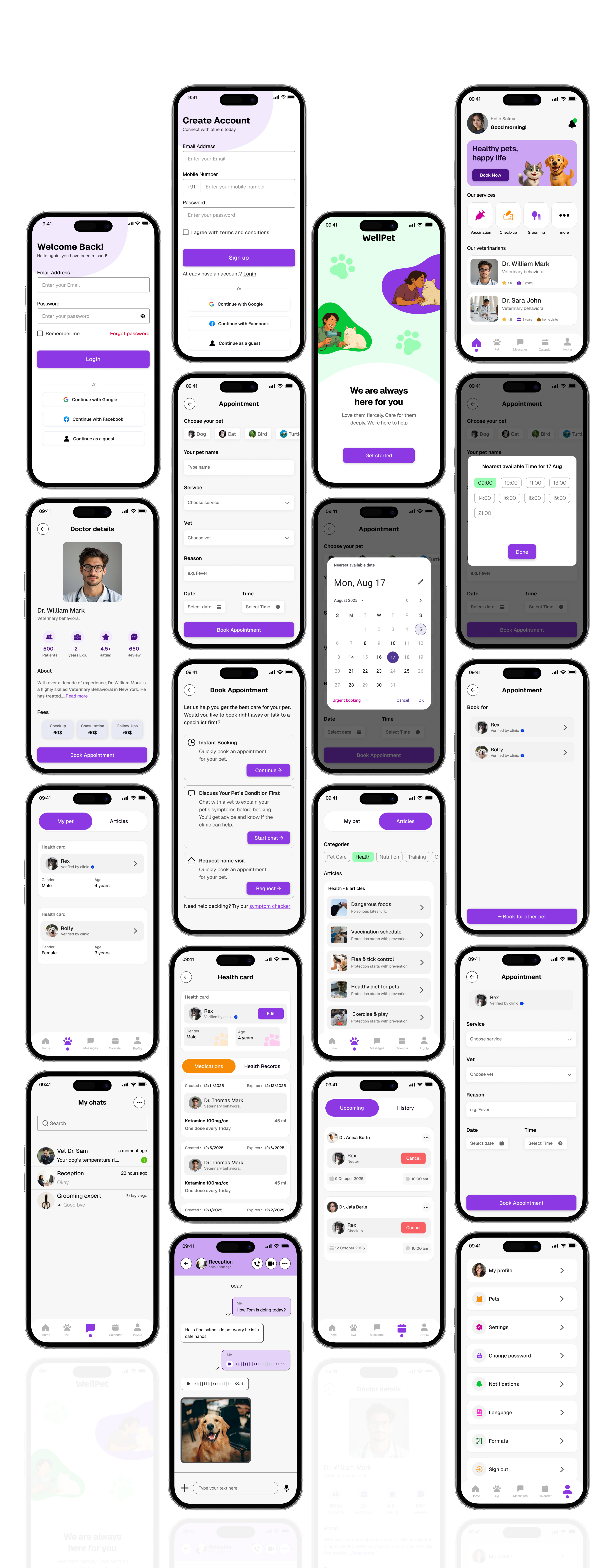 WellPet – Veterinary Clinic App | UX/UI Case Study 9