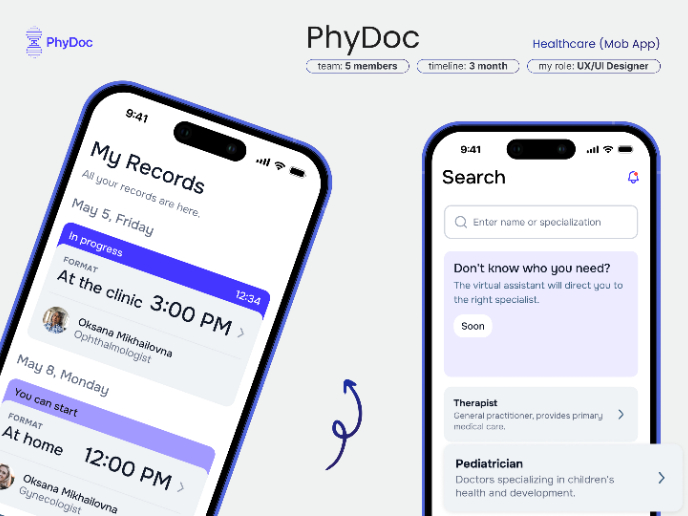 PhyDoc | Heathcare | Mobile App