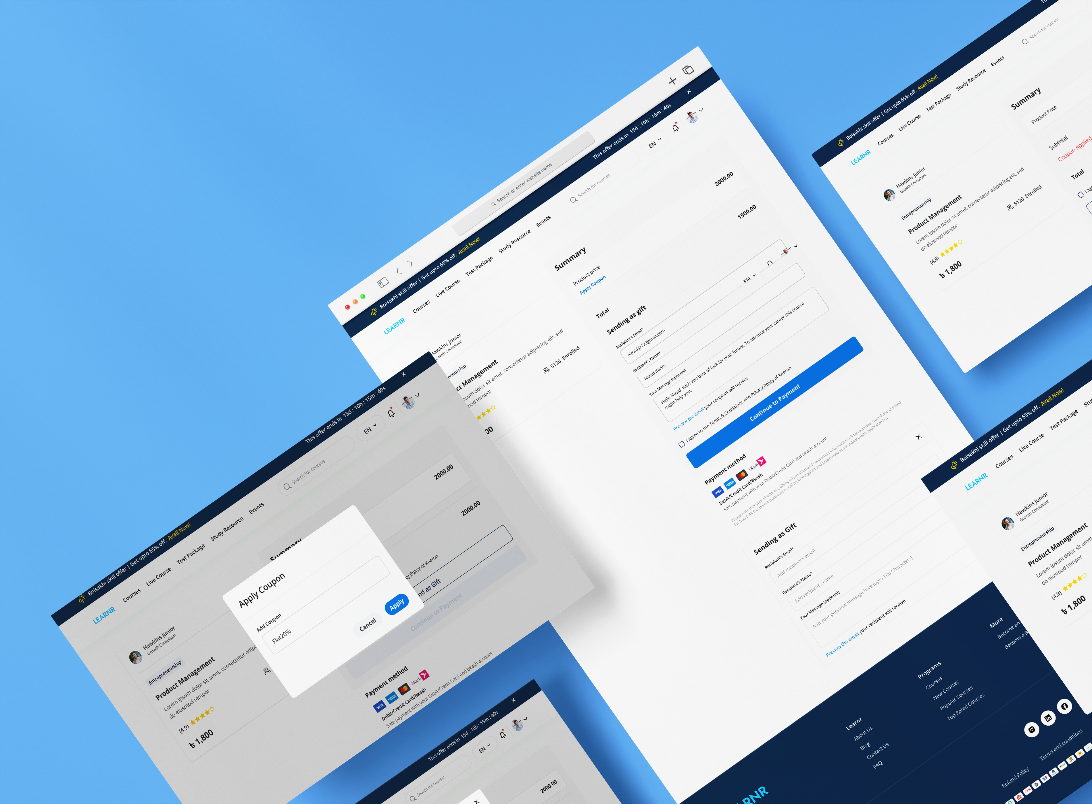 LEARNR - Checkout flow