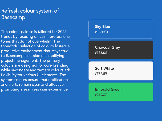 Basecamp Colour System Refresh