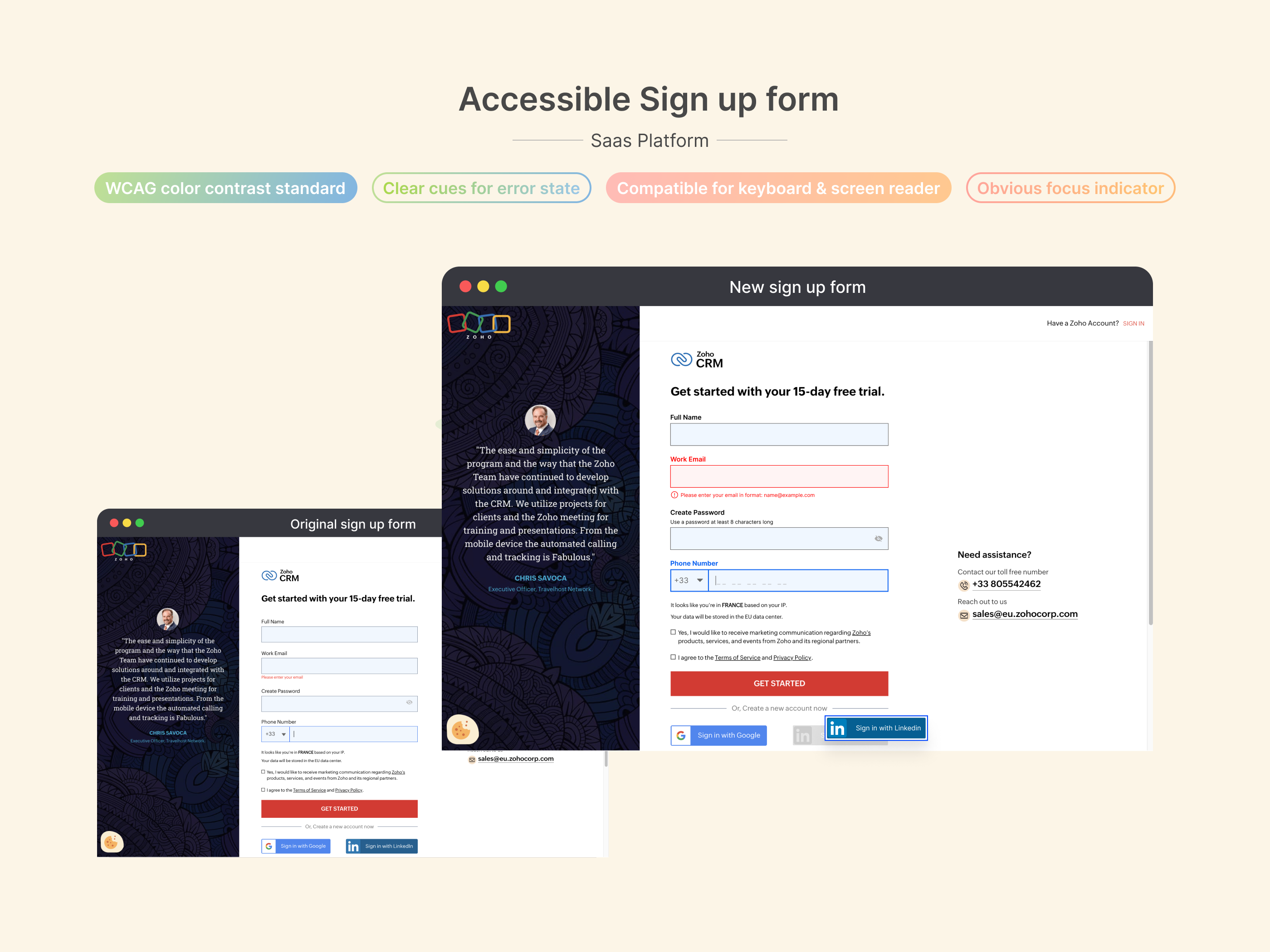Accessible Sign-Up form