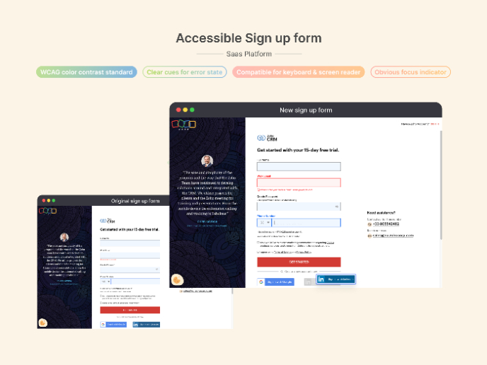 Accessible Sign-Up form 