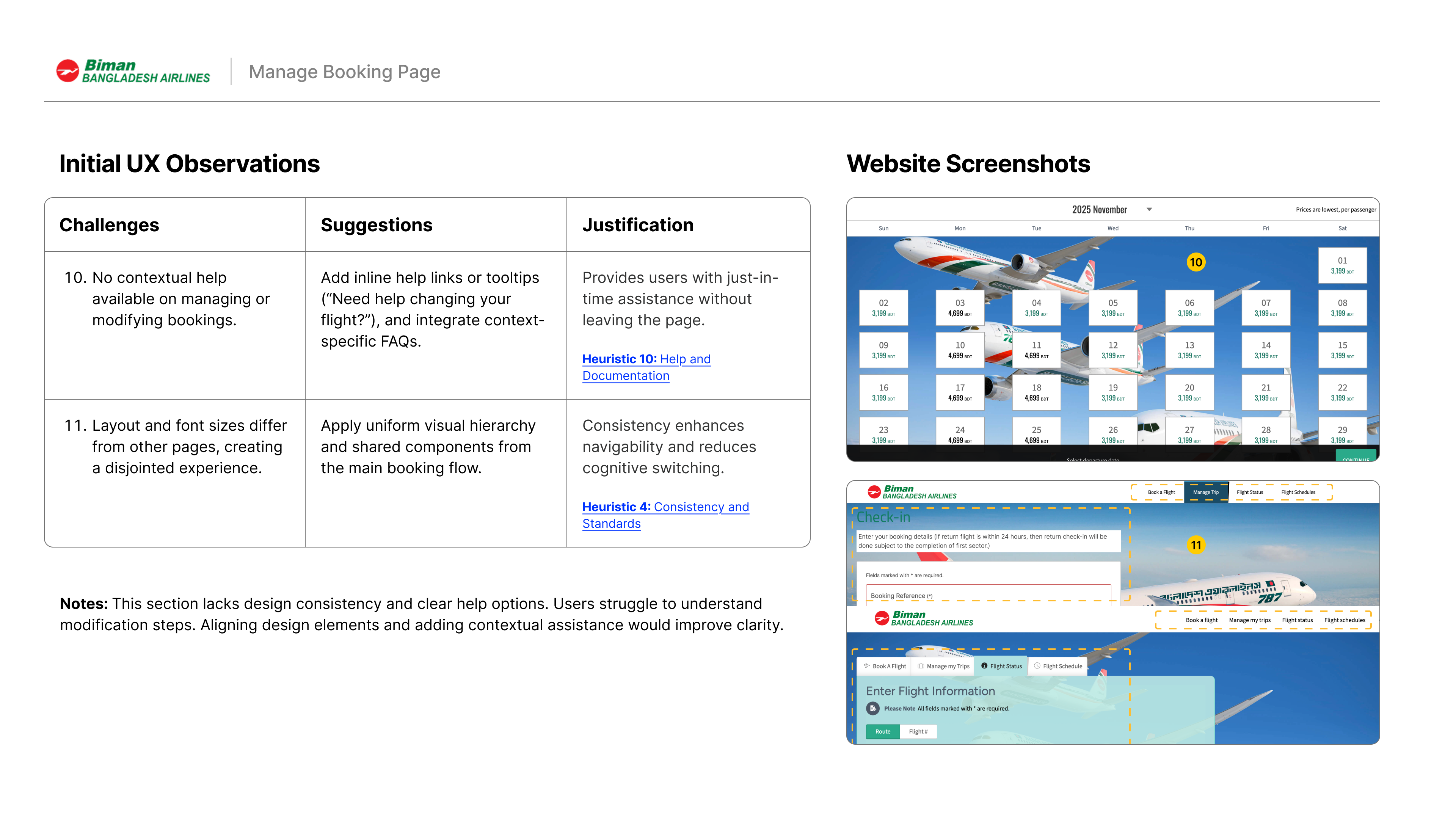 Biman Bangladesh: Heuristic Evaluation 5