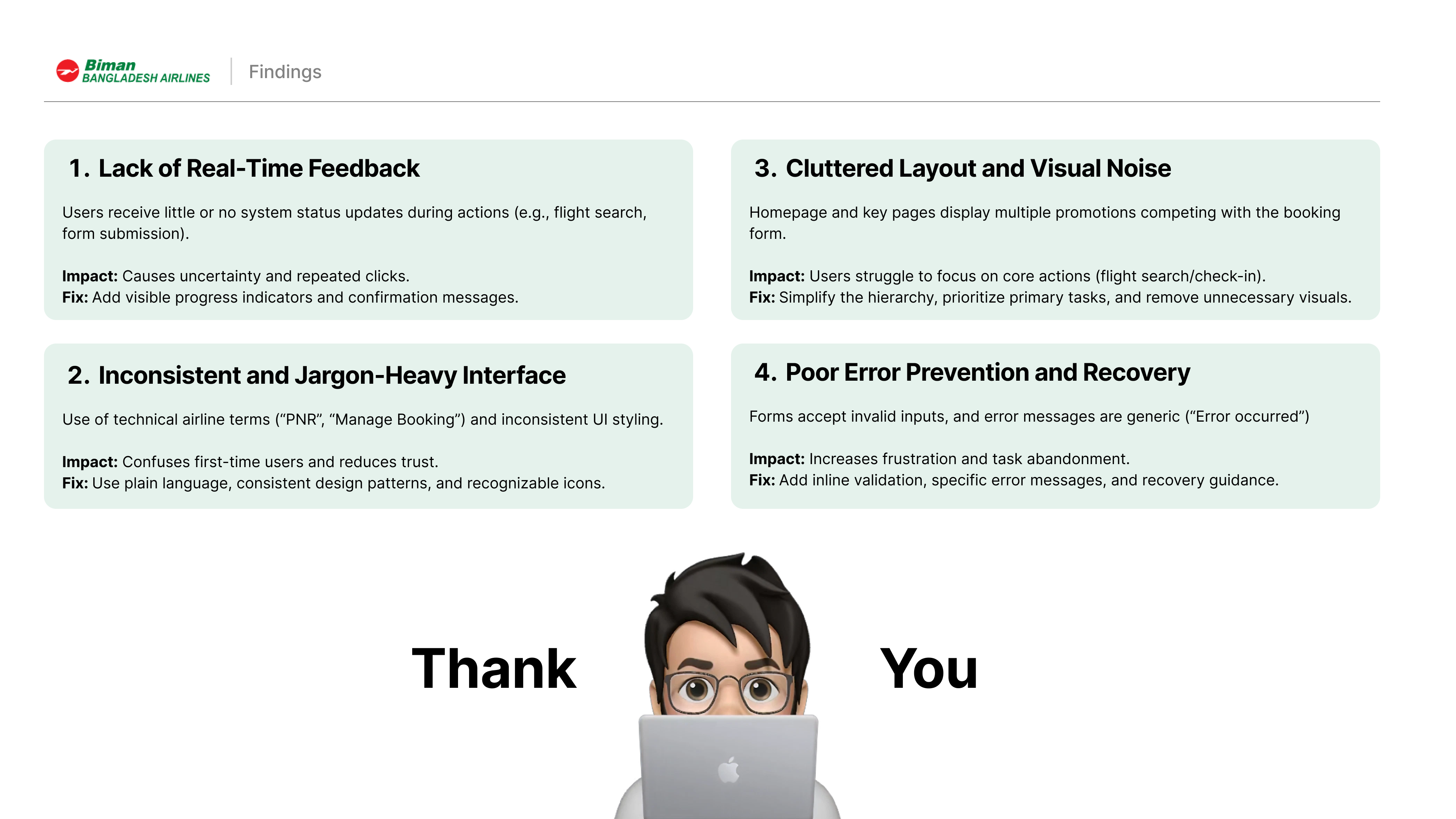 Biman Bangladesh: Heuristic Evaluation 7