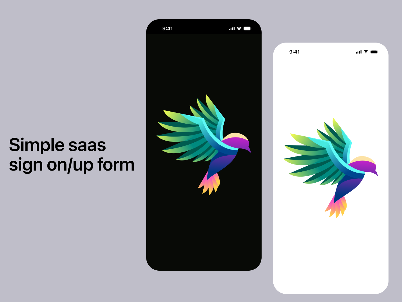 Simple saas sign on/up form