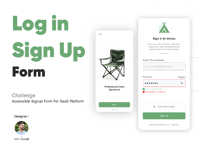  Accessible Signup and Login Form