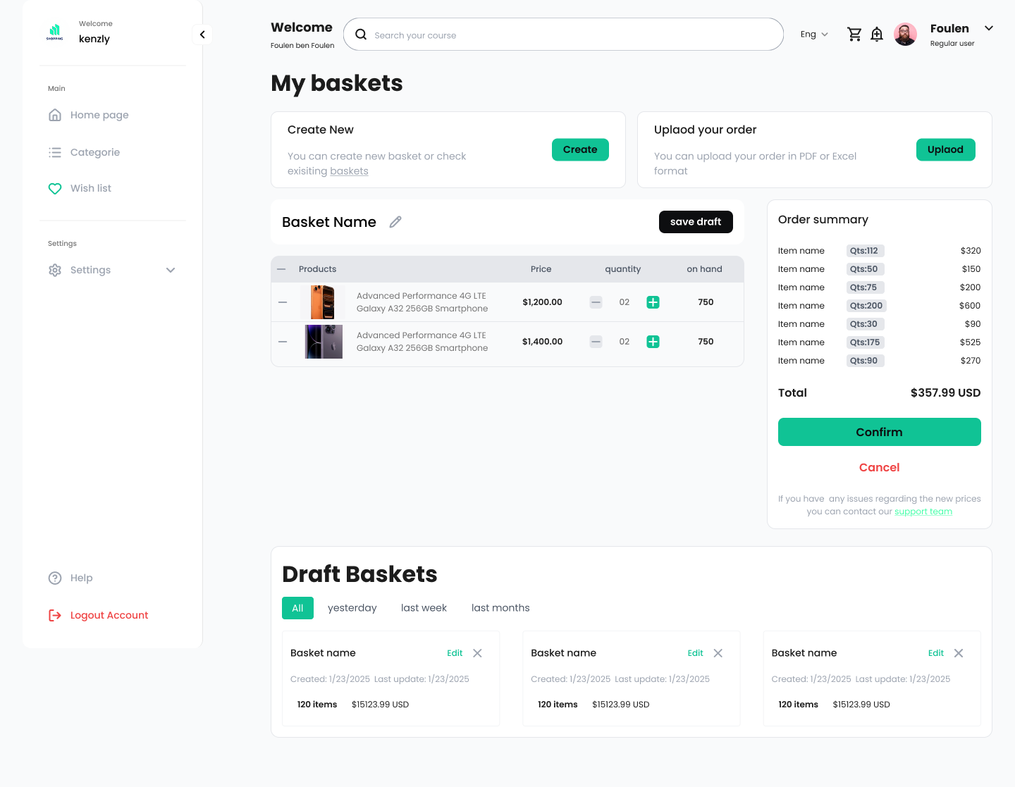 Design Rationale: B2B ERP Customer Portal Checkout 1