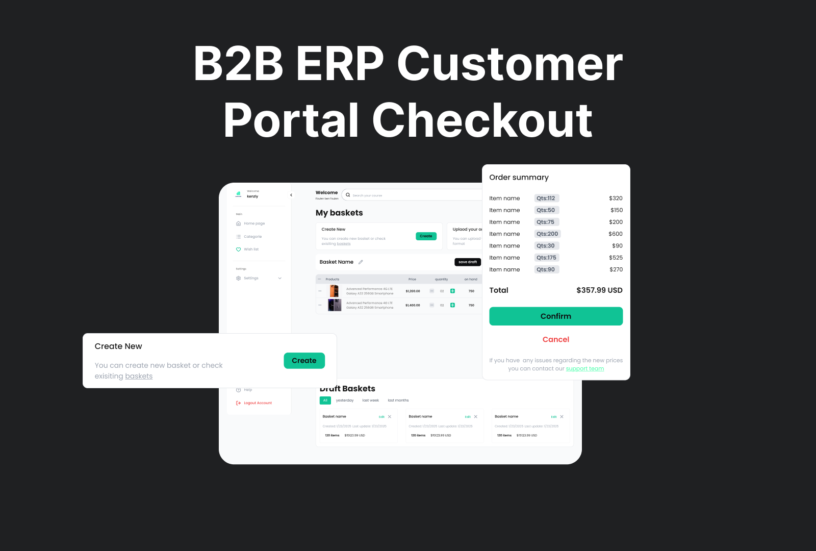 Design Rationale: B2B ERP Customer Portal Checkout