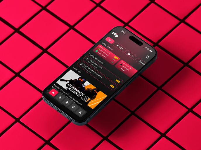 Blip - Esport app design (Light & Dark UI)