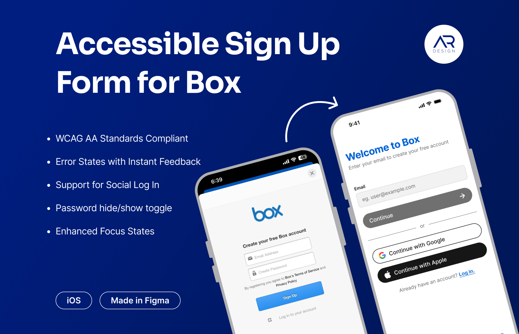 Accessible Sign Up Form for Box